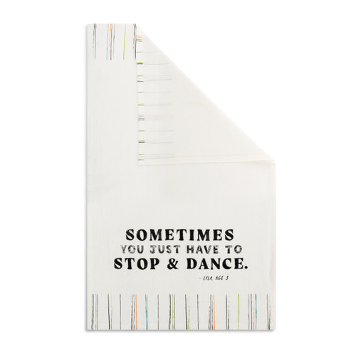 Live From Snack Time Stop & Dance Flour Sack Towel - 17x28in slide 