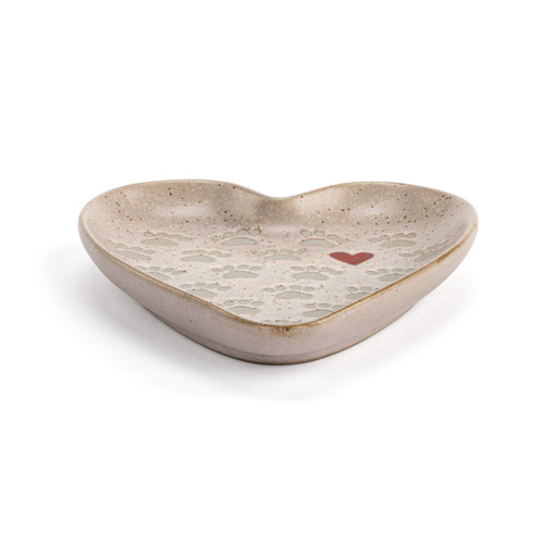 Paw Print Heart Shaped Spoon Rest - 4.5x6.5in slide 