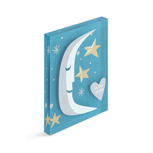 To the Moon Together Tile Acrylic Wall Art - 5x7in slide 