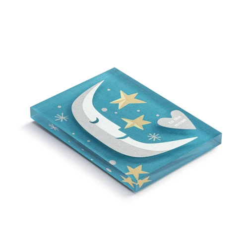 To the Moon Together Tile Acrylic Wall Art - 5x7in slide 
