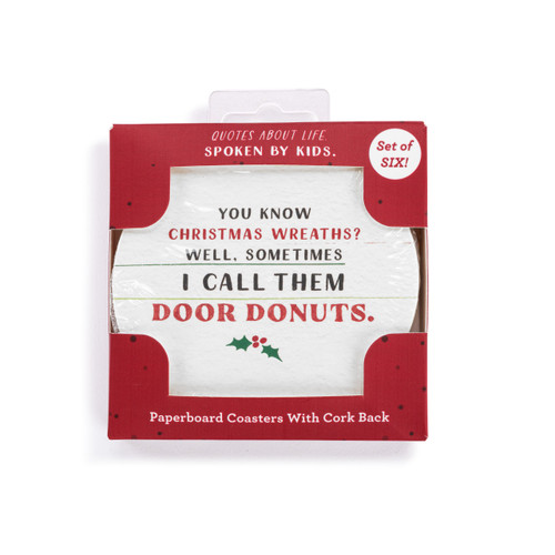 Live From Snack Time Holiday Paperboard Quote Coasters Set of 6 - 4in slide 