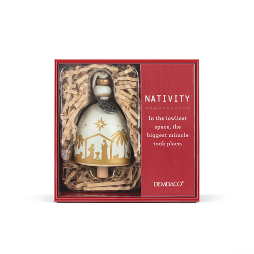 Nativity Mini Inspired Holiday Bell - 2x2.5in slide 