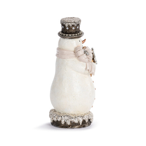 Snowman with Heart Sparkle Figure - 4.5x10in slide 