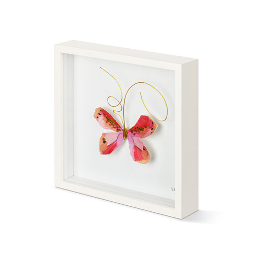 Pink Butterfly Wall Art - 10"sq slide 