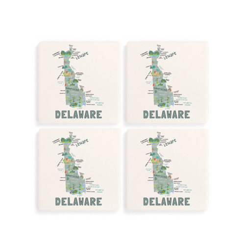 Delaware State Coasters - Set of 4 slide 