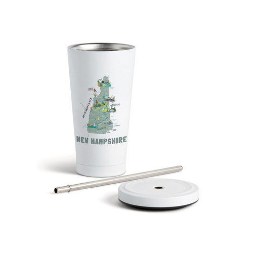 NewHampshireState Tmblr wStraw-White16oz slide 
