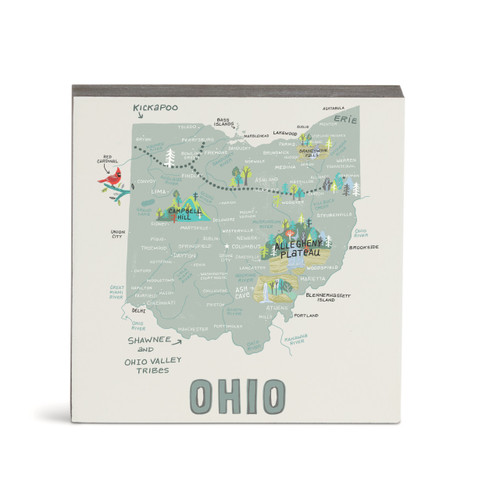 Ohio State Wall Art - 6"sq slide 