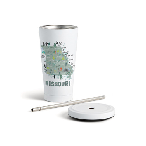 Missouri State Tumbler wStraw-White16oz slide 