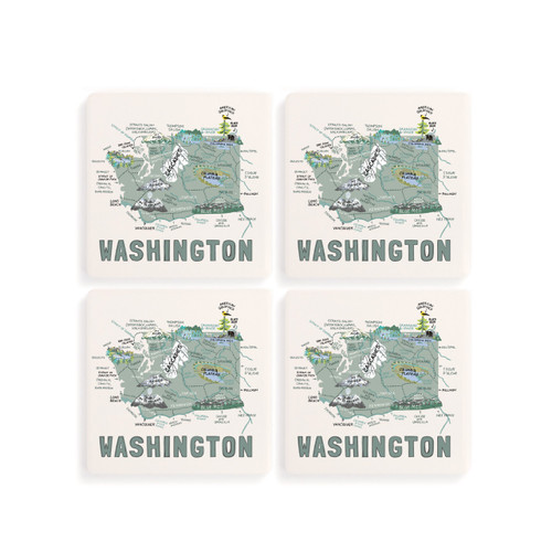 Washington State Coasters - Set of 4 slide 