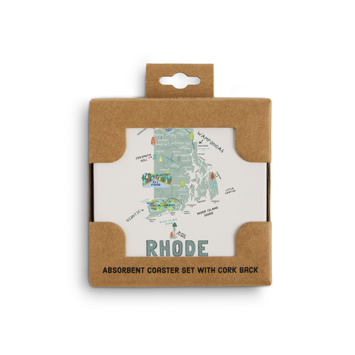 Rhode Island State Coasters - Set of 4 slide 