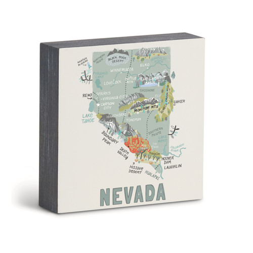 Nevada State Wall Art - 6"sq slide 