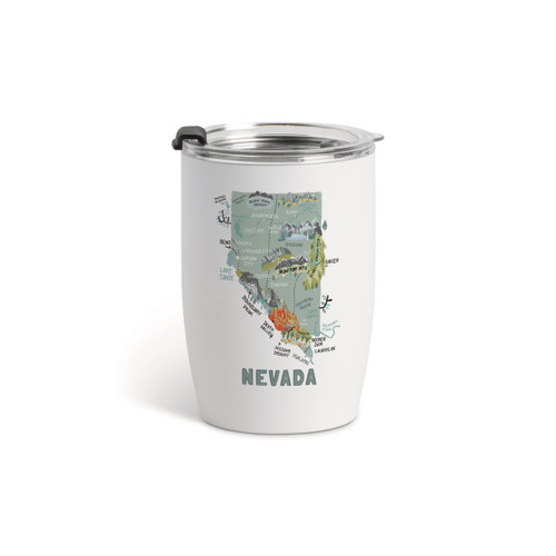 Nevada State Wine Tumbler - White 12oz slide 