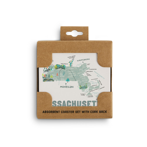 Massachusetts State Coasters - Set of 4 slide 
