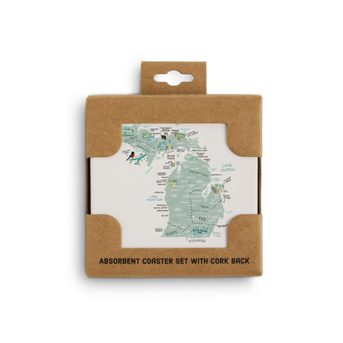 Michigan State Coasters - Set of 4 slide 