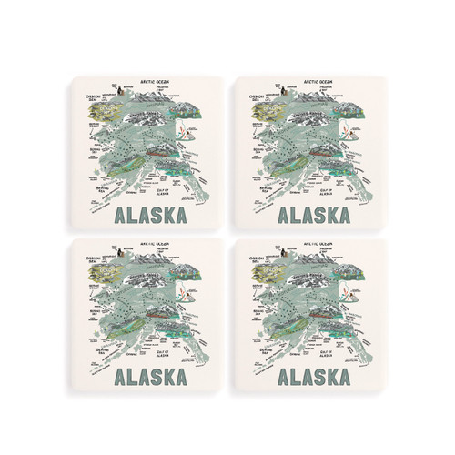 Alaska State Coasters - Set of 4 slide 