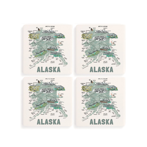 Alaska State Coasters - Set of 4 slide 