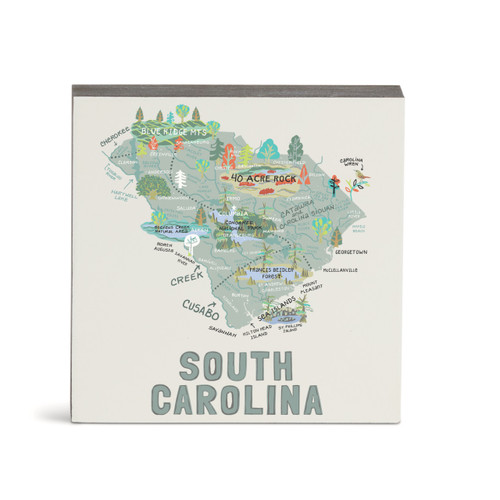 South Carolina State Wall Art - 6"sq slide 