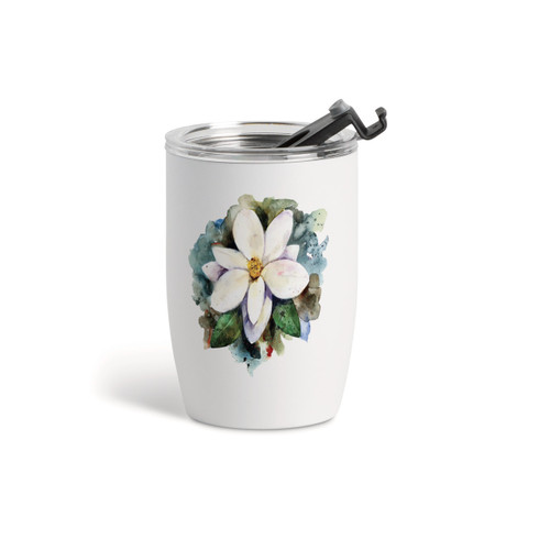 Magnolia Wine Tumbler - White 12oz slide 