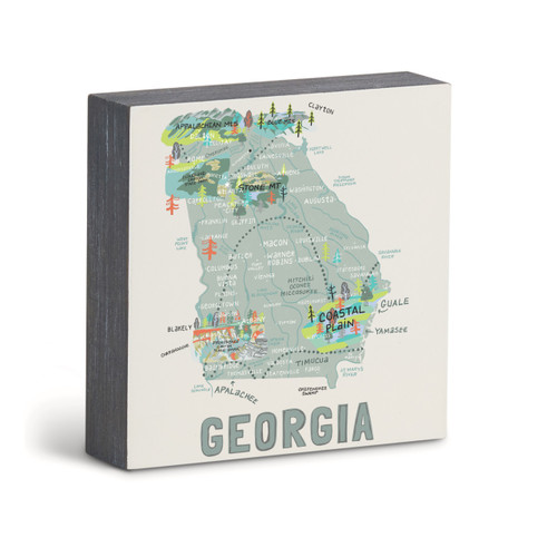 Georgia State Wall Art - 6"sq slide 