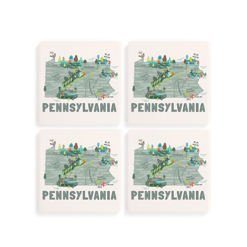 Pennsylvania State Coasters - Set of 4 slide 