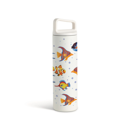 Tropical Fish Water Bottle - White 20oz slide 