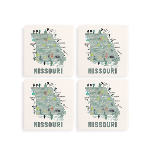 Missouri State Coasters - Set of 4 slide 