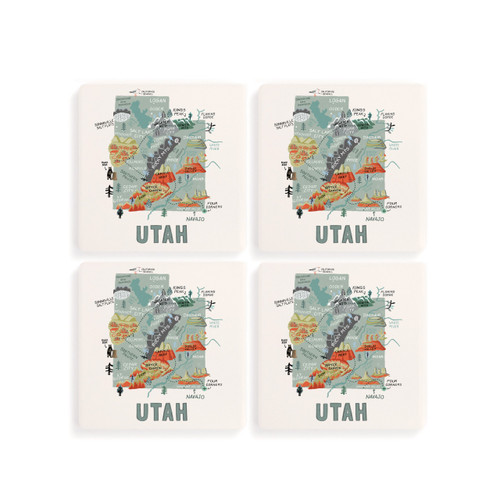Utah State Coasters - Set of 4 slide 