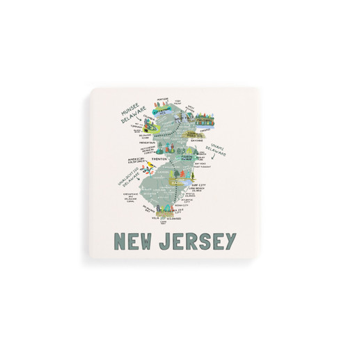 New Jersey State Coasters - Set of 4 slide 