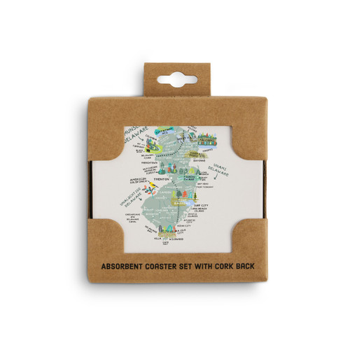 New Jersey State Coasters - Set of 4 slide 