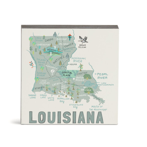 Louisiana State Wall Art - 6"sq slide 