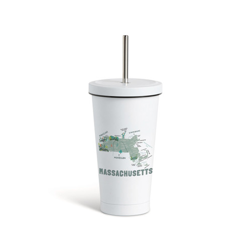MassachusettsState TmblrwStraw-White16oz slide