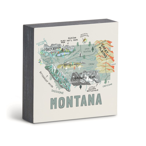Montana State Wall Art - 6"sq slide 