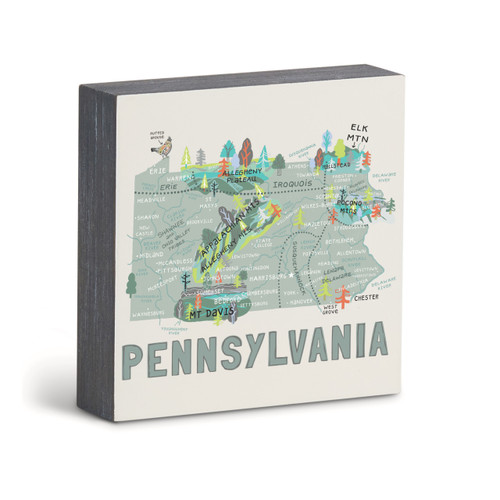 Pennsylvania State Wall Art - 6"sq slide