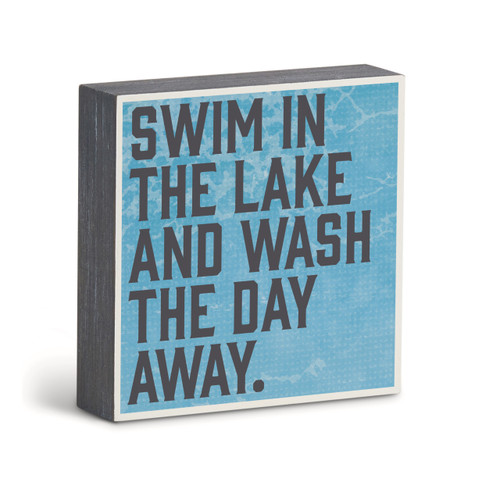 Swim in the Lake Wall Art - 6"sq. slide 