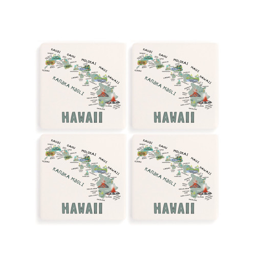 Hawaii State Coasters - Set of 4 slide 