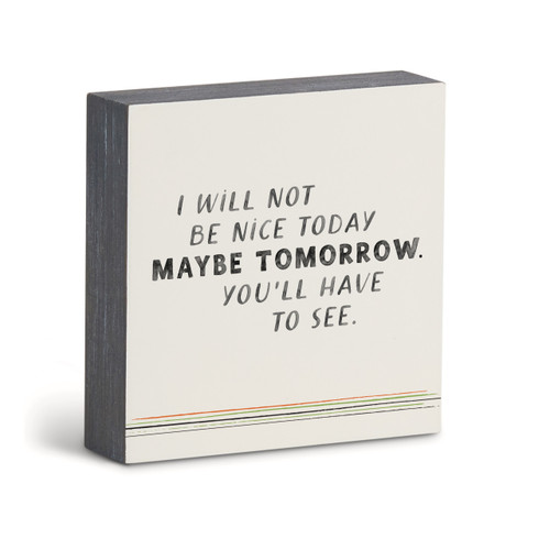 Maybe Tomorrow Wall Art - 6"sq slide 