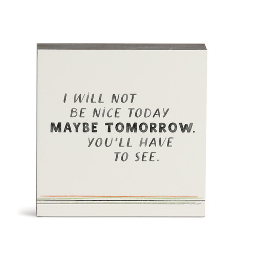 Maybe Tomorrow Wall Art - 6"sq slide 