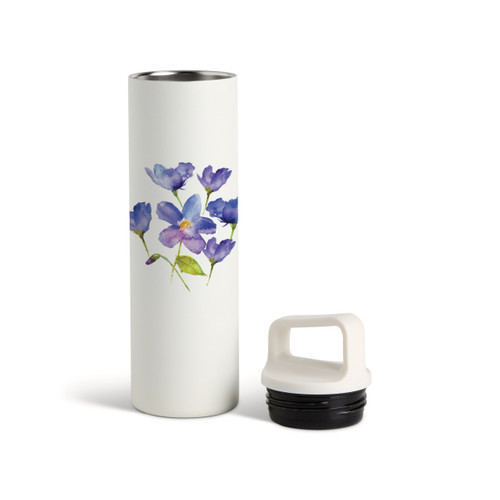 Violet Water Bottle - White 20oz slide 