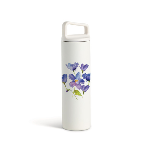 Violet Water Bottle - White 20oz slide 