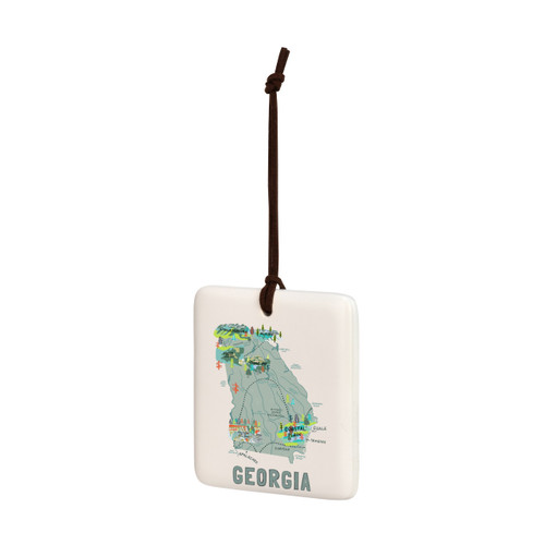 Georgia State Magnetic Ornament - Bone slide 
