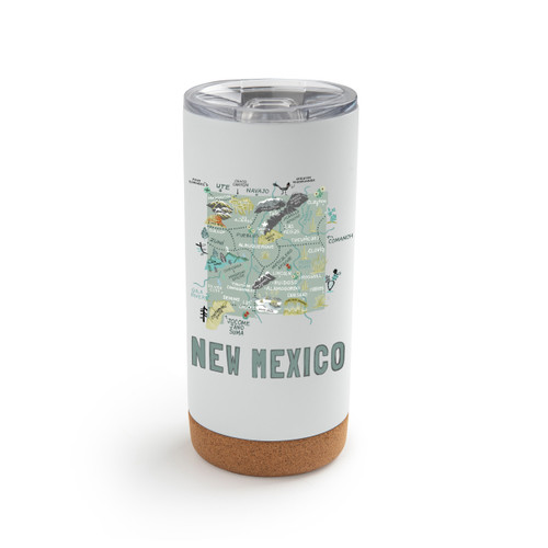 NewMexico State Metal Tumbler wLid-White slide 