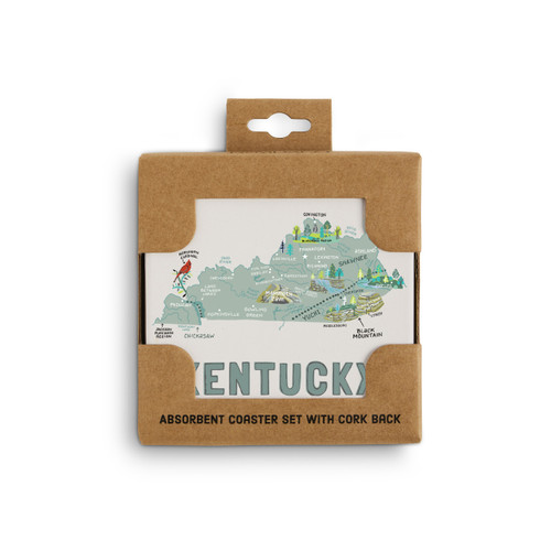 Kentucky State Coasters - Set of 4 slide 