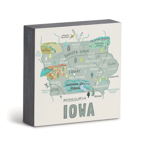 Iowa State Wall Art - 6"sq slide 