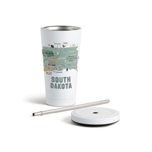 SouthDakotaState Tmblr wStraw-White16oz slide 
