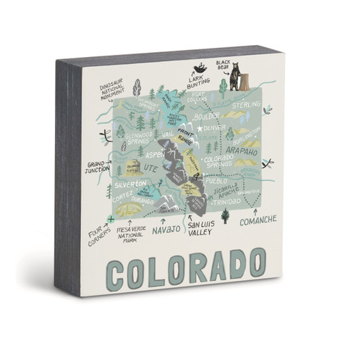 Colorado State Wall Art - 6"sq slide 