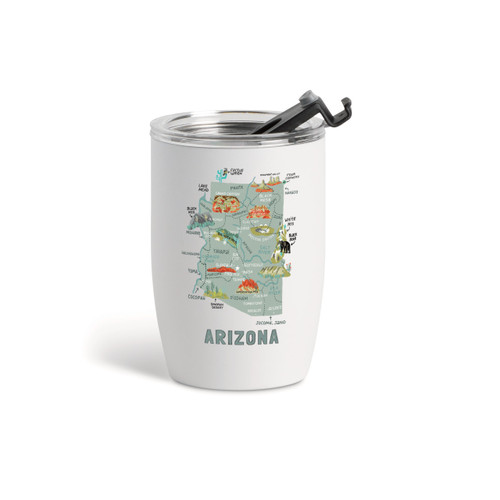 Arizona State Wine Tumbler - White 12oz slide 