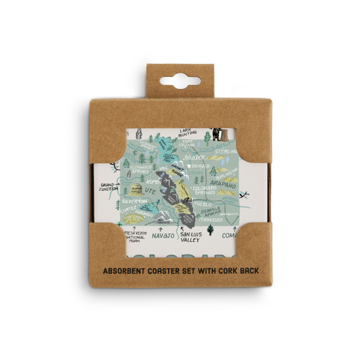 Colorado State Coasters - Set of 4 slide 
