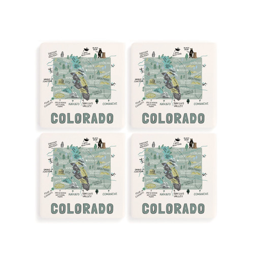 Colorado State Coasters - Set of 4 slide 