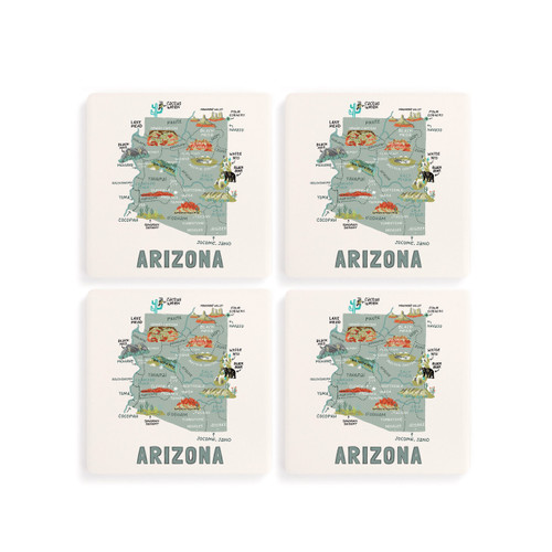 Arizona State Coasters - Set of 4 slide 
