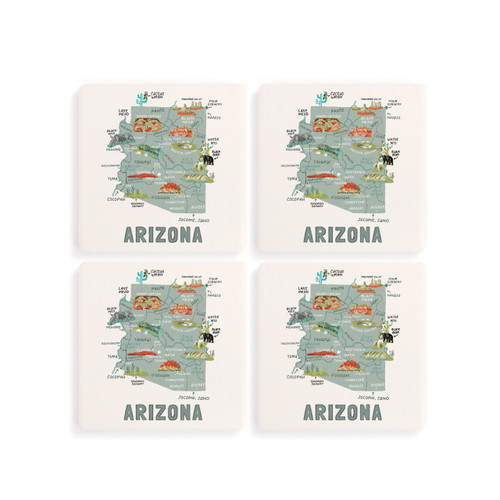 Arizona State Coasters - Set of 4 slide 